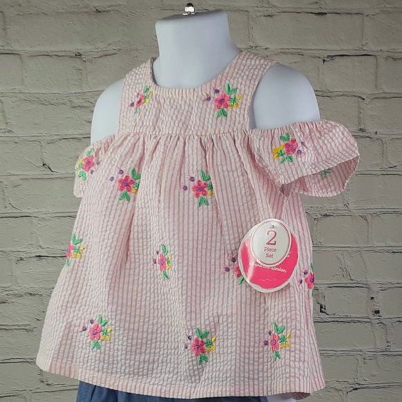 'NANETTE KIDS' 2-PIECE 'FLOWERS A'BOUT' TOP & SHORT SET - Picture 2 of 15